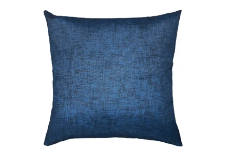 20X20 Navy Blue Textured Solid Outdoor Throw Pillow - Main