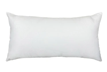 14X26 White Solid Outdoor Throw Pillow