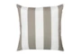 22X22 Taupe + White Cabana Stripes Outdoor Throw Pillow - Signature
