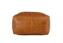Pouf-Leather Chestnut 24X24X12 - Front