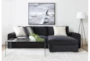 Salem Velvet 116" 2 Piece Sectional With Right Arm Facing Chaise - Room