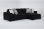 Salem Velvet 116" 2 Piece Sectional With Right Arm Facing Chaise - Signature