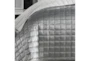 Eastern King Quilt-3 Piece Set Velvet Squares Silver - Detail