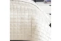 Eastern King Quilt-3 Piece Set Velvet Squares White - Detail