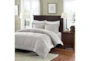 Eastern King/Cal King Comforter-3 Piece Set Box Quilted Down Alternative Grey - Room