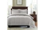 Eastern King/Cal King Comforter-3 Piece Set Box Quilted Down Alternative Grey - Room