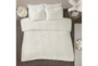 Eastern King/Cal King Comforter-3 Piece Set Chenille Medallion White - Room