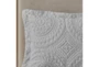 Eastern King/Cal King Comforter-3 Piece Set Plush Medallion Grey - Detail