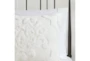 Full/Queen Comforter-3 Piece Set Chenille Damask Print White - Detail
