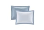 Full/Queen Comforter-3 Piece Set Reversible Stripe Down Alternative Blue - Detail
