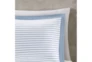 Eastern King/Cal King Comforter-3 Piece Set Reversible Stripe Down Alternative Blue - Detail