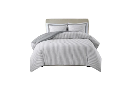 Twin Comforter 2 Piece Set Reversible, Grey Twin Bed Covers