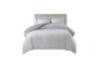 Twin Comforter-2 Piece Set Reversible Stripe Down Alternative Grey - Signature