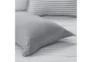 Full/Queen Comforter-3 Piece Set Reversible Stripe Down Alternative Grey - Detail