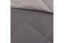 Twin/Twin Xl Comforter-2 Piece Set Reversible Diamond Quilting Charcoal - Detail