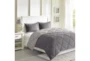 Twin/Twin Xl Comforter-2 Piece Set Reversible Diamond Quilting Charcoal - Room