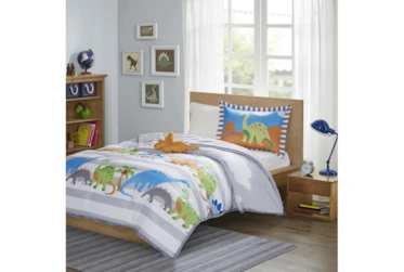 Full/Queen Comforter-4 Piece Set Dinosaur Multi