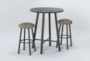 Capri Outdoor Round Bar Table Set for 2 - Side