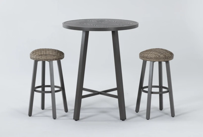 Capri Outdoor Round Bar Table Set for 2 - 360