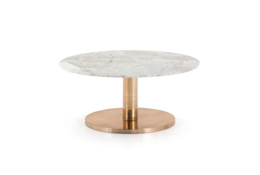 Rose Gold + Marble Coffee Table
