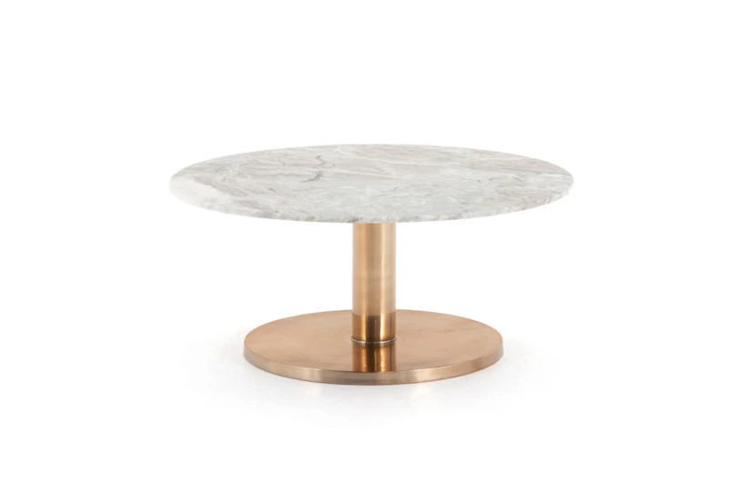 Rose Gold + Marble Coffee Table - 360