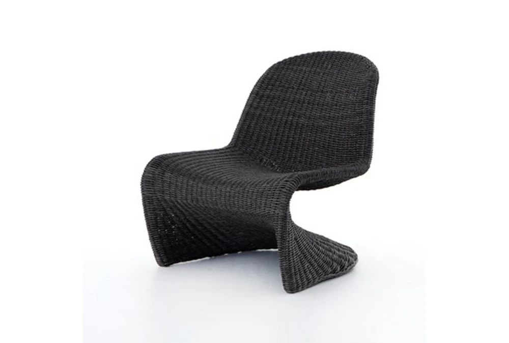 Black Woven Cantilever Outdoor Chair
