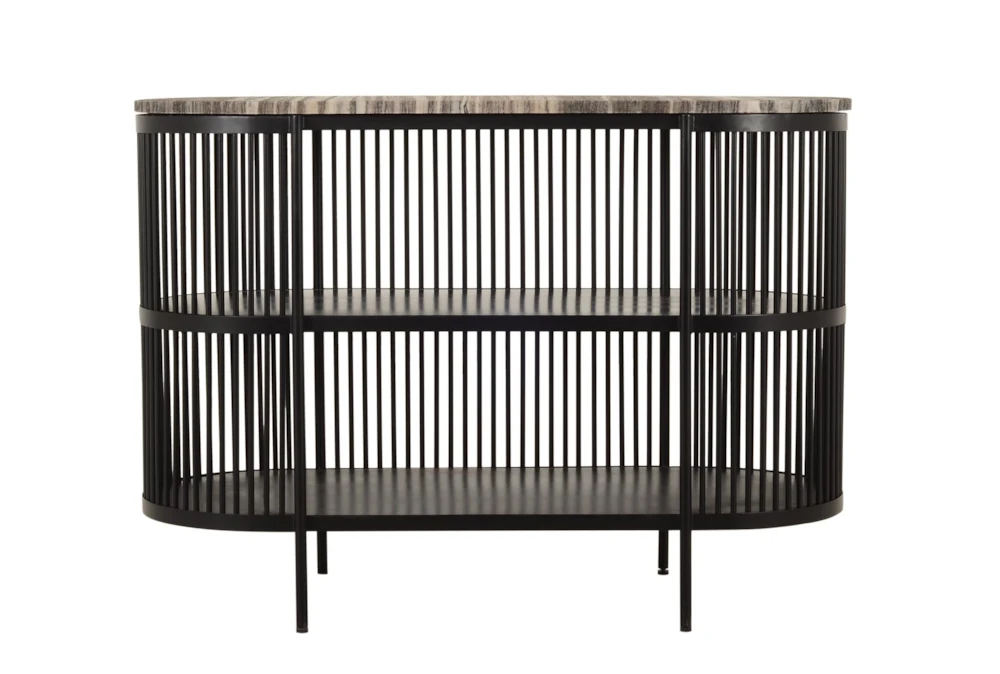 Metal Cage + Marble Console Table