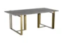 Stone + Metal Base 79" Dining Table - Side