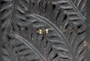 Black Carved Leaf 4 Door Sideboard - Detail