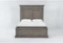 Adriana Grey California King Wood Panel Bed With Storage - Signature