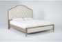 Deliah California King Upholstered Platform Bed - Side