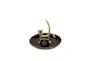 6 Inch Black + Gold Cat Trinket Dish And Ringholder - Signature