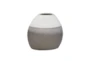 9 Inch Grey and White Ceramic Vase - Signature