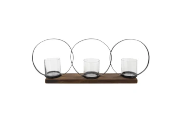 28 Inch 3 Ring Candle Holder