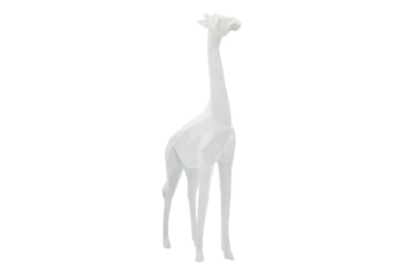 12 Inch White Resin Giraffe