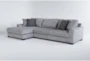 Elias 127" 2 Piece Sectional With Left Arm Facing Chaise & Storage Ottoman - Signature