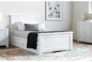 Mateo White  Twin Panel Bed With Single 3 Drawer Storage Unit - Room