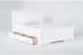 Mateo White  Full Panel Bed With Double 3 Drawer Storage Unit - Storage