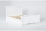 Mateo White  Full Panel Bed With Double 3 Drawer Storage Unit - Slats
