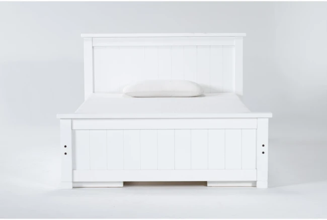 Mateo White  Full Panel Bed With Double 3 Drawer Storage Unit - 360