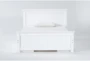 Mateo White  Full Panel Bed With Double 3 Drawer Storage Unit - Signature