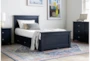 Mateo Blue Twin Panel Bed With Double 3 Drawer Storage Unit - Room