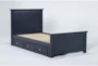 Mateo Blue Twin Panel Bed With Single 3 Drawer Storage Unit - Slats