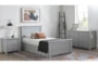 Mateo Grey Twin Panel Bed With Double 3 Drawer Storage Unit - Room