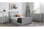 Mateo Grey Twin Panel Bed With Single 3 Drawer Storage Unit - Room