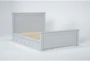 Mateo Grey Full Panel Bed With Single 3 Drawer Storage Unit - Slats