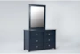 Mateo Blue Dresser/Mirror - Side