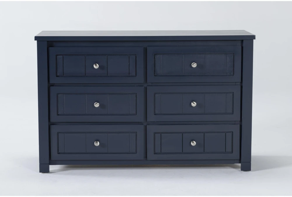 Mateo Blue 6 Drawer Dresser Living Spaces, Navy Blue Dresser Set