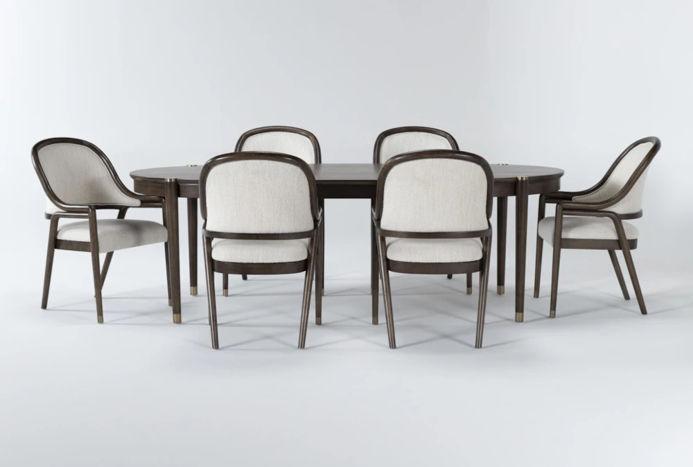 Brighton 76-94" Oval Extendable Dining With Arm Chair Set For 6 By Nate Berkus + Jeremiah Brent