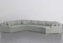 Everett Mint 179" 4 Piece Sectional With Right Arm Facing Cuddler - Side